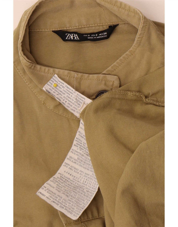 Damska kurtka wojskowa oversize Zara UK 10, mała, bawełniana khaki