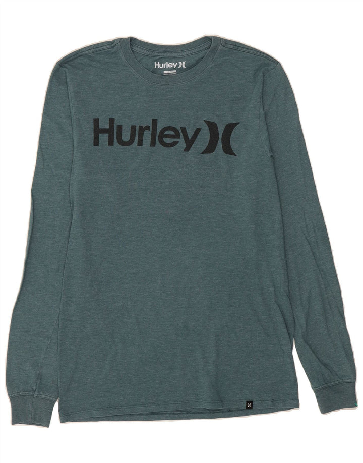 HURLEY Mens Graphic Top Long Sleeve Small Blue Polyester Vintage Hurley and Second-Hand Hurley from Messina Hembry 