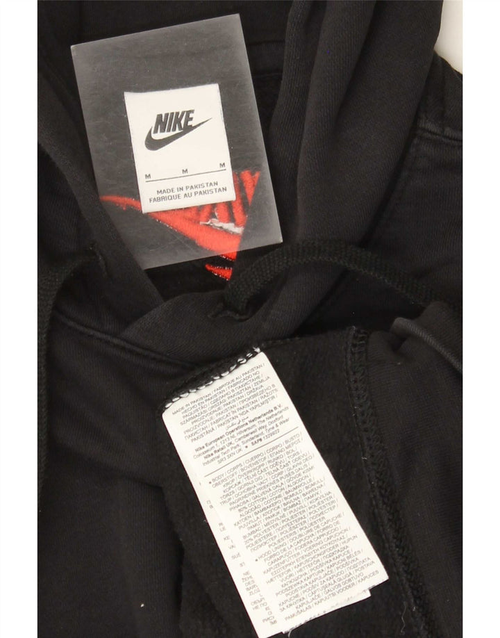 Męski sweter z kapturem Nike z grafiką, średni czarny, bawełniany