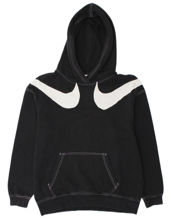 Męska bluza z kapturem NIKE o luźnym kroju, z grafiką XS, czarna, bawełniana