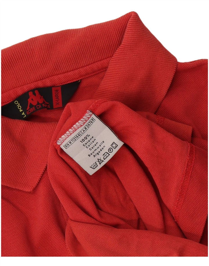 Męska koszulka polo Kappa XL, czerwona, bawełniana