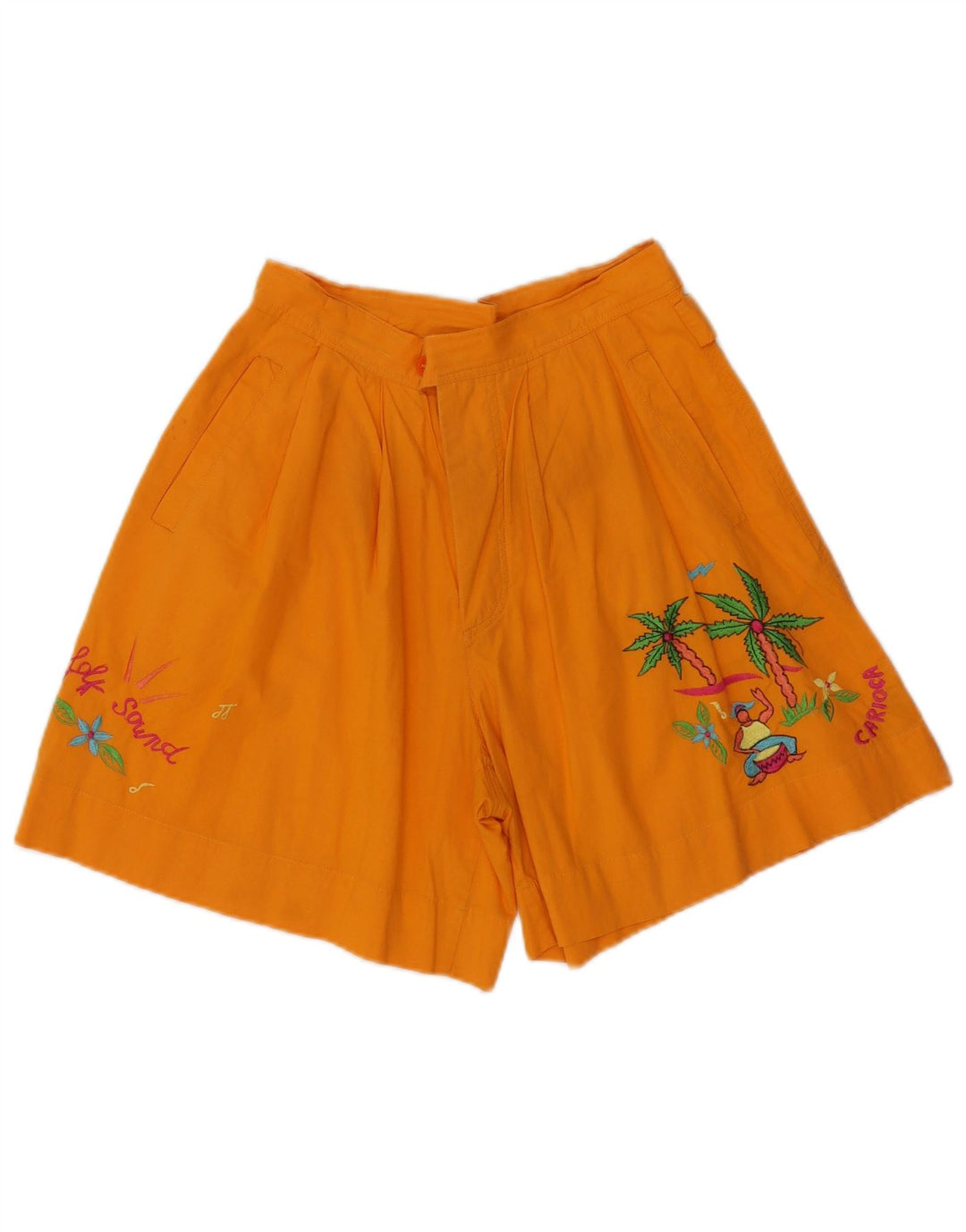 Damskie szorty Chino Vintage Graphic Pegged W28 Średnio-Pomarańczowe