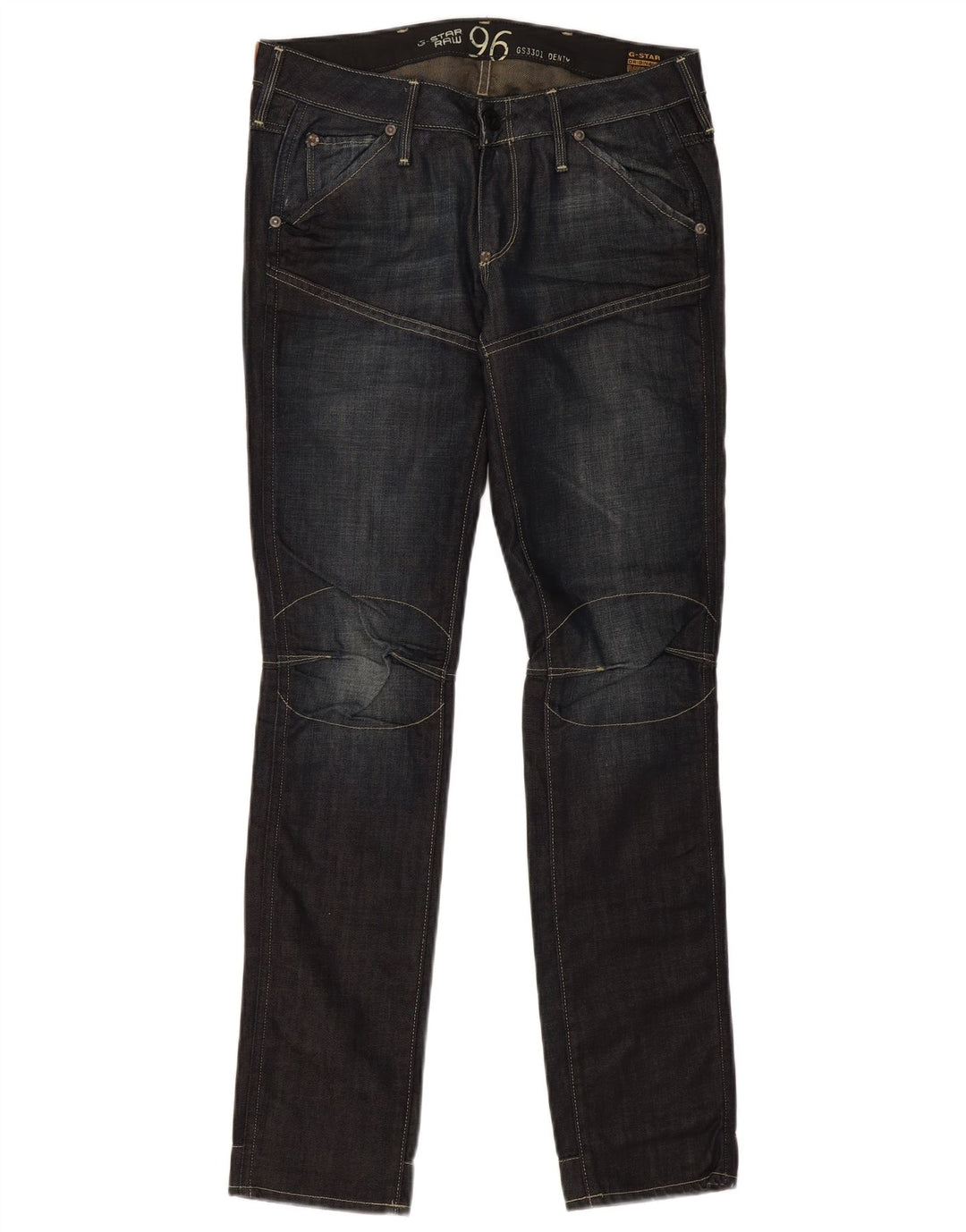 Damskie jeansy slim G-Star W28 L32 Granatowa bawełna