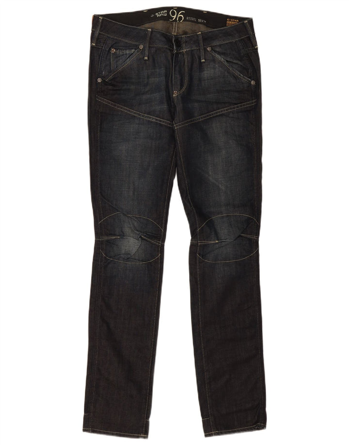 Damskie jeansy slim G-Star W28 L32 Granatowa bawełna