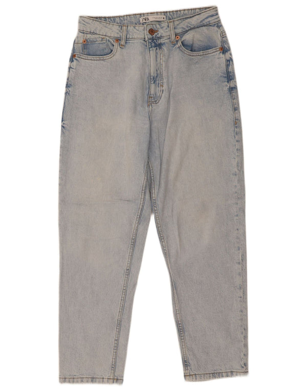 Damskie jeansy z wysokim stanem Zara EU 38 Small W28 L27 Niebieskie bawełniane