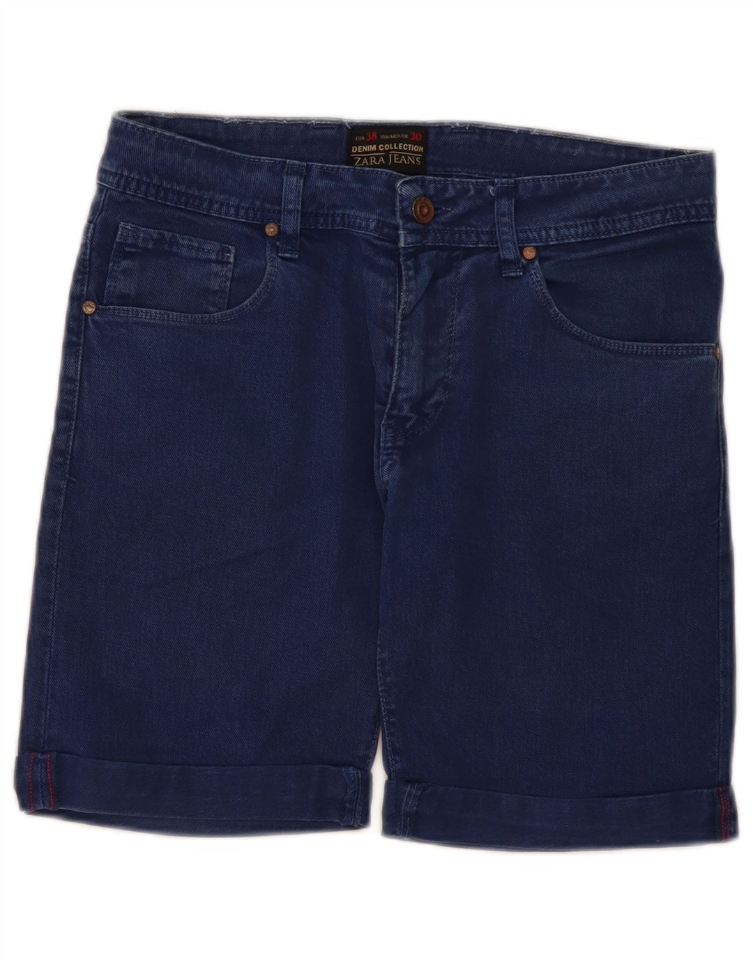 Męskie spodenki jeansowe Zara EU 38 Small W30 granatowe
