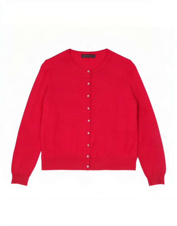 Marks & Spencer Krótki sweter damski UK 16, duży, różowy, wiskoza