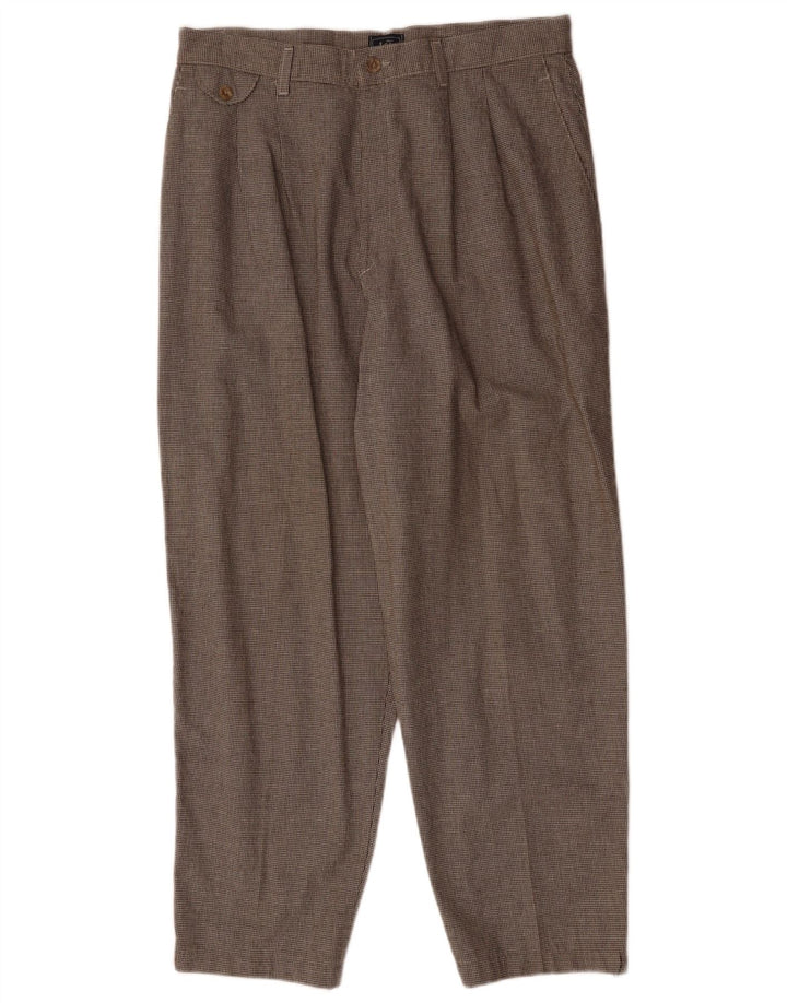 Spodnie damskie LEE Pegged Chino US 18 2XL W36 L28 Brązowe pepitkę