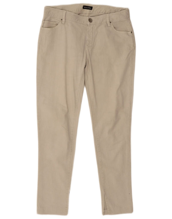 Damskie jeansy Skinny Massimo Dutti EU 40 Medium W30 L28 Beżowa bawełna