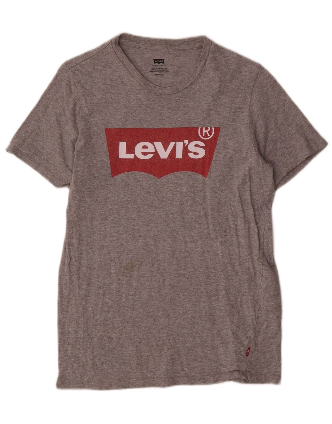 Męski T-shirt z grafiką Levi's Top XS, szara bawełna