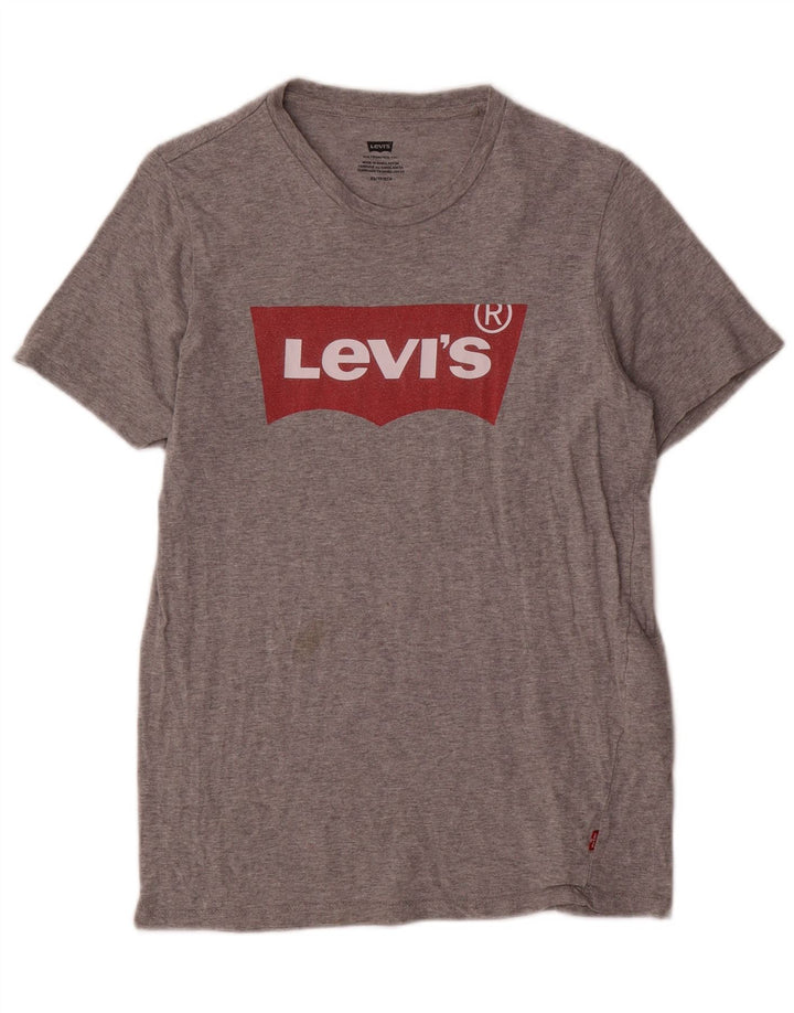 Męski T-shirt z grafiką Levi's Top XS, szara bawełna