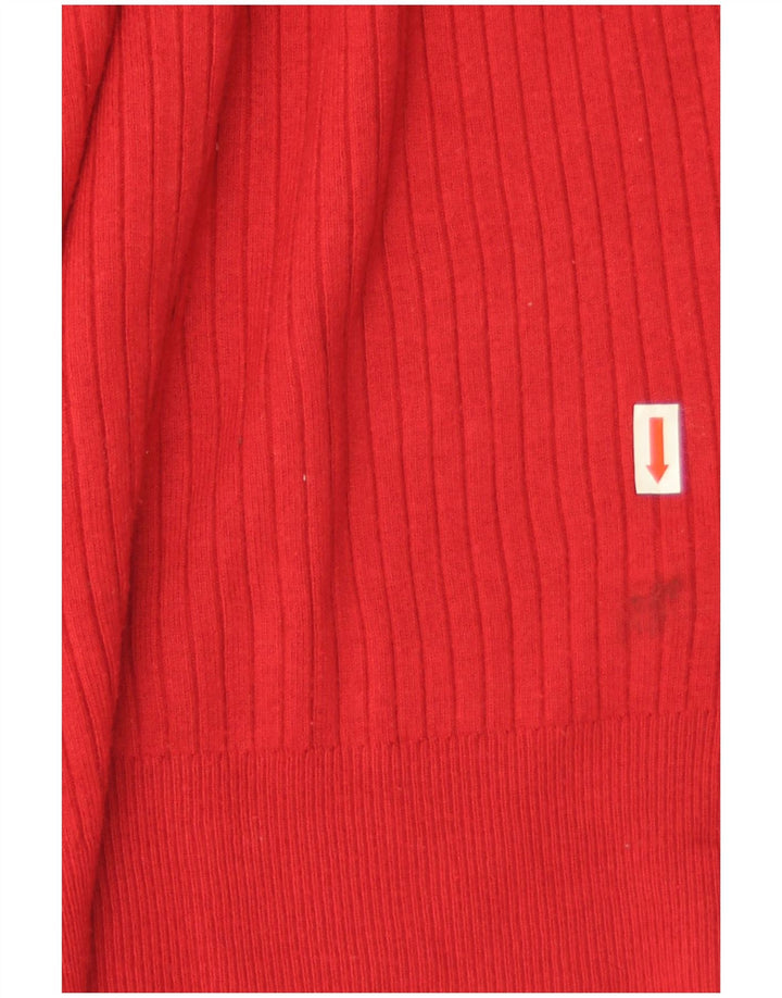 Marks & Spencer Damski sweter z dekoltem w łódkę, UK 12, średni czerwony wiskoza