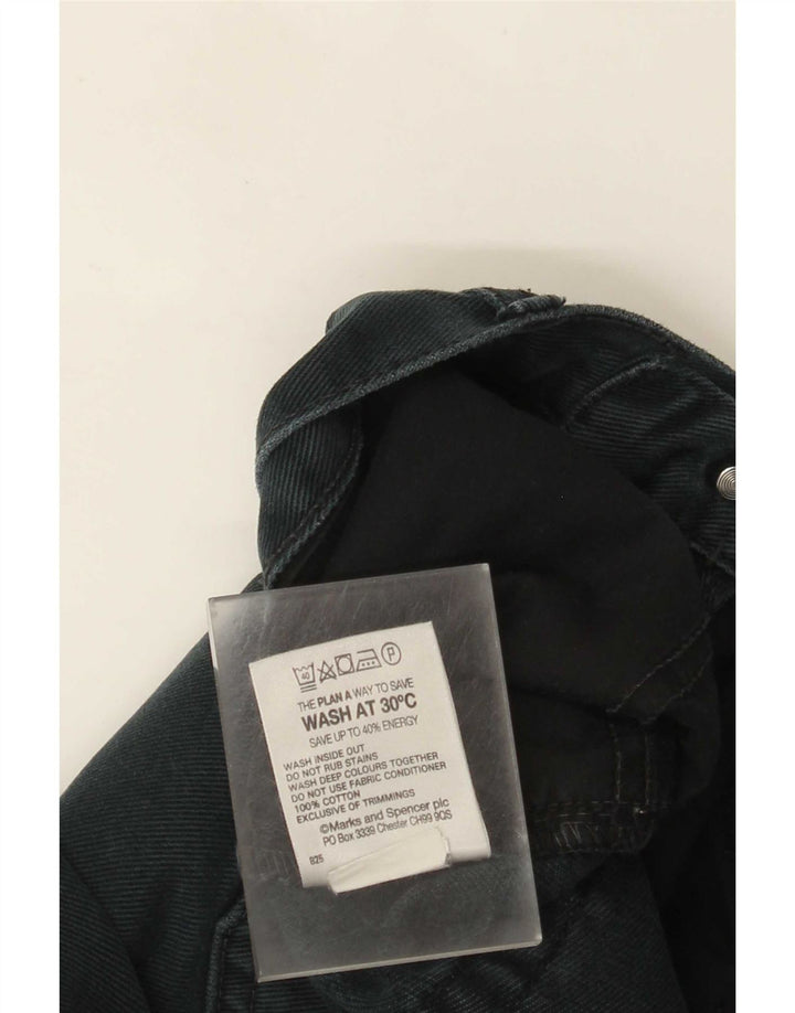 Marks & Spencer Męskie proste dżinsy w trudnej sytuacji W34 L31 Czarne bawełniane