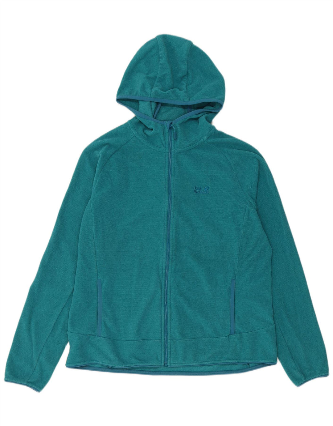 Damska kurtka dresowa z kapturem Jack Wolfskin UK 18 XL, niebieska, poliestrowa