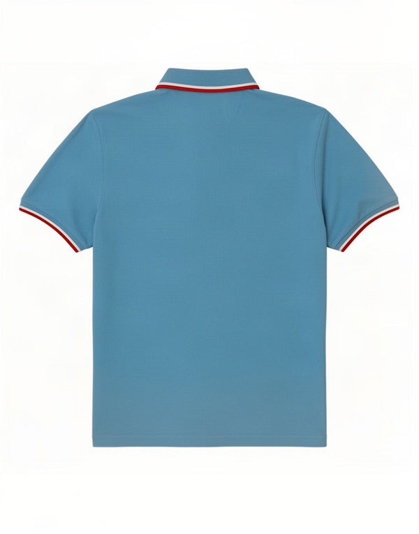 Męska koszulka polo do rugby Hackett z grafiką, slim fit, XL, niebieska, bawełniana w paski