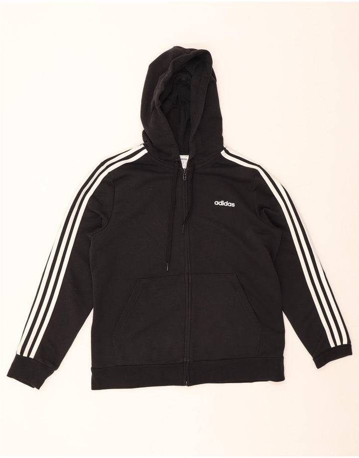 Damski sweter ADIDAS z kapturem i zamkiem, UK 20/22 XL, czarna bawełna