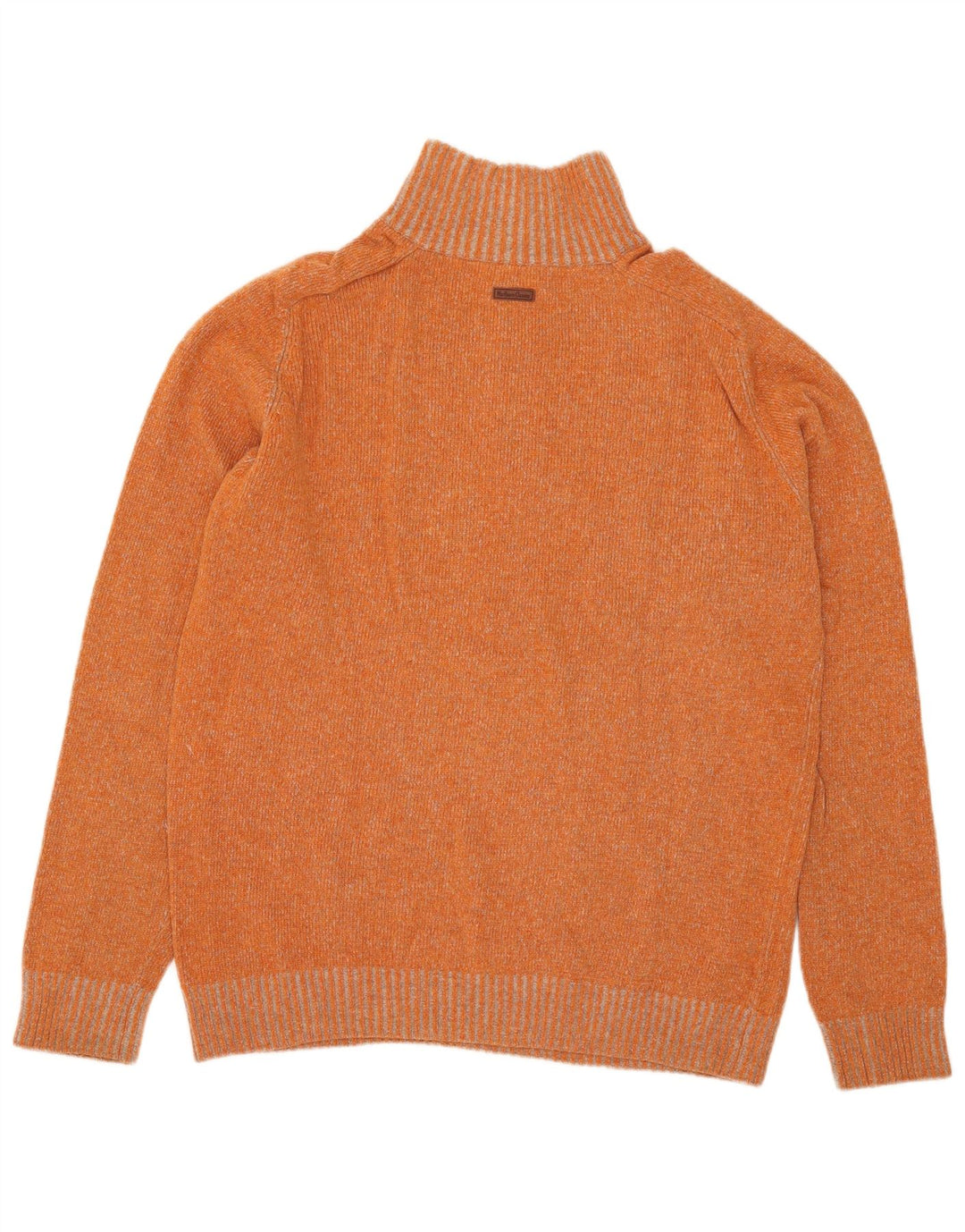 Marlboro Classics Męski sweter z zamkiem błyskawicznym XL, pomarańczowy, wełniany