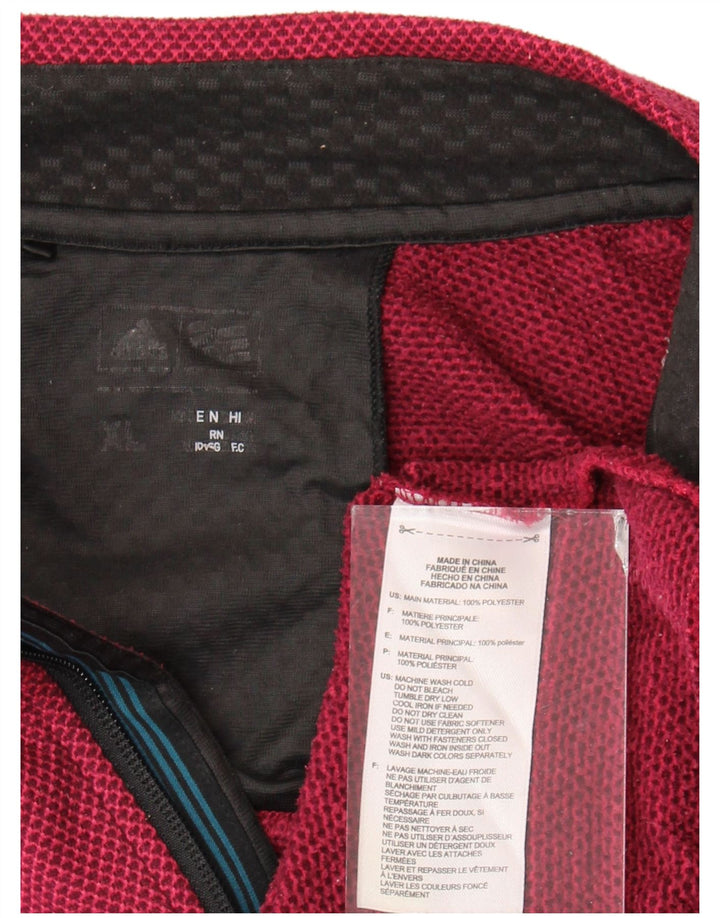 Adidas Męska bluza z zamkiem błyskawicznym XL Czerwony poliester