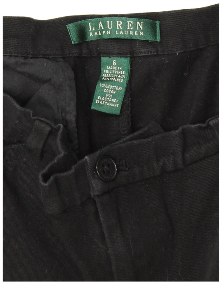 Damskie spodnie codzienne Ralph Lauren US 6 Medium W28 L25 Czarna bawełna