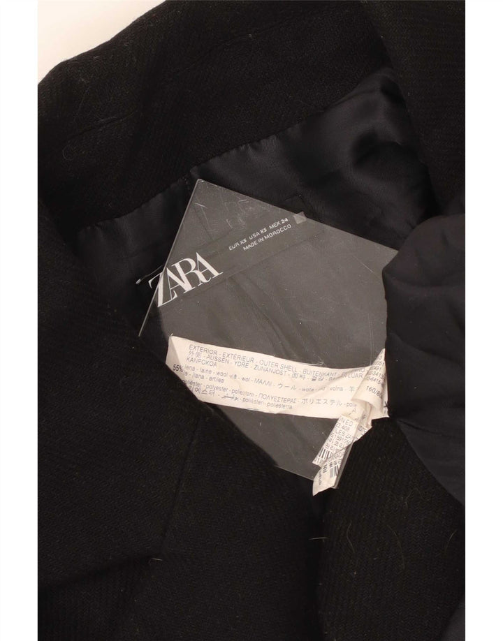 Damski płaszcz oversize Zara UK 6 XS, czarna wełna