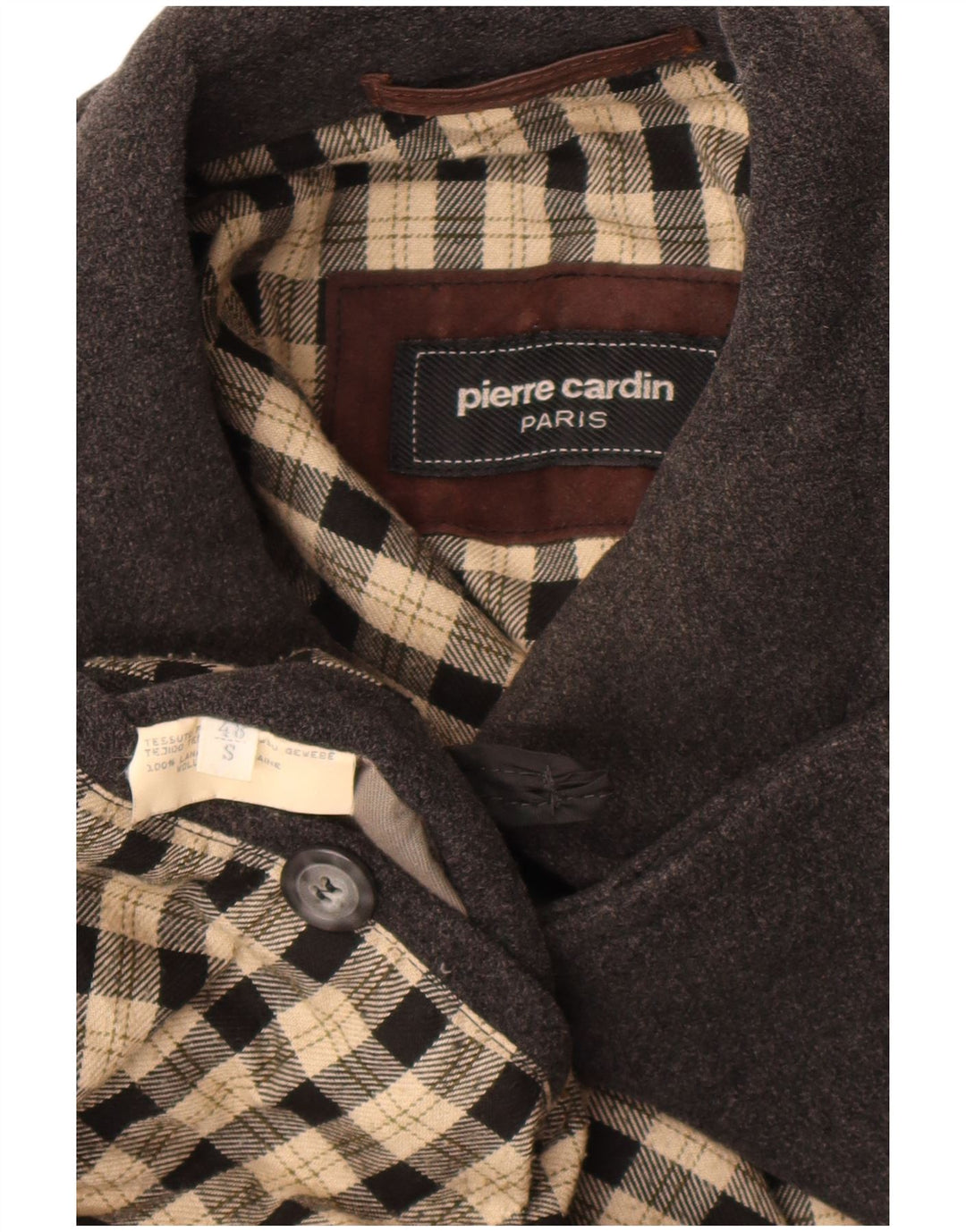 Płaszcz męski Pierre Cardin IT 48 Średni szary wełniany