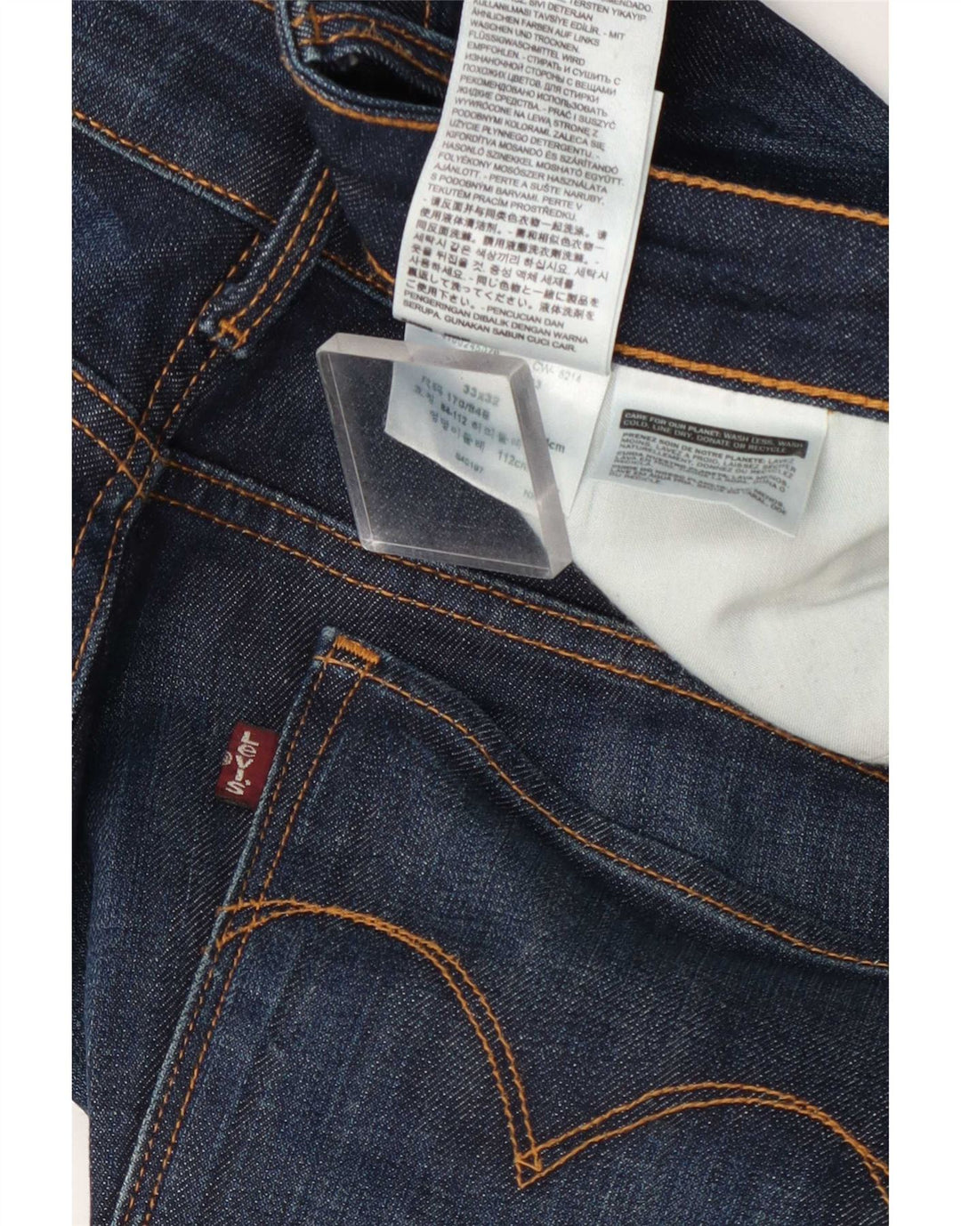 Damskie dżinsy Levi's Bootcut Mid Rise W33 L32 Granatowa bawełna