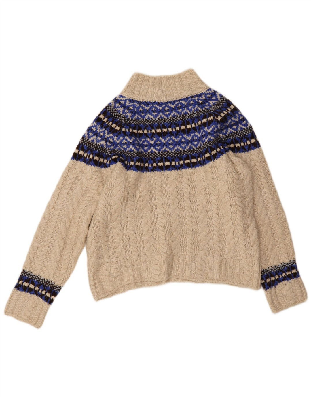 Marks & Spencer Damski sweter z golfem UK 14, średni złamanej bieli