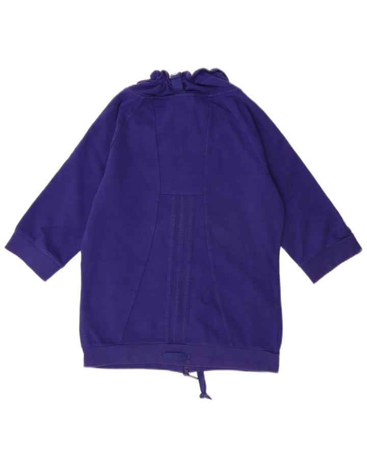 Damski sweter ADIDAS z rękawem 3/4, UK 10, mały, niebieski, bawełniany