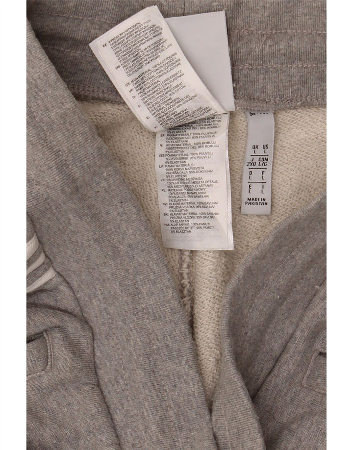 Męskie spodnie dresowe ADIDAS, duże, szare, bawełniane