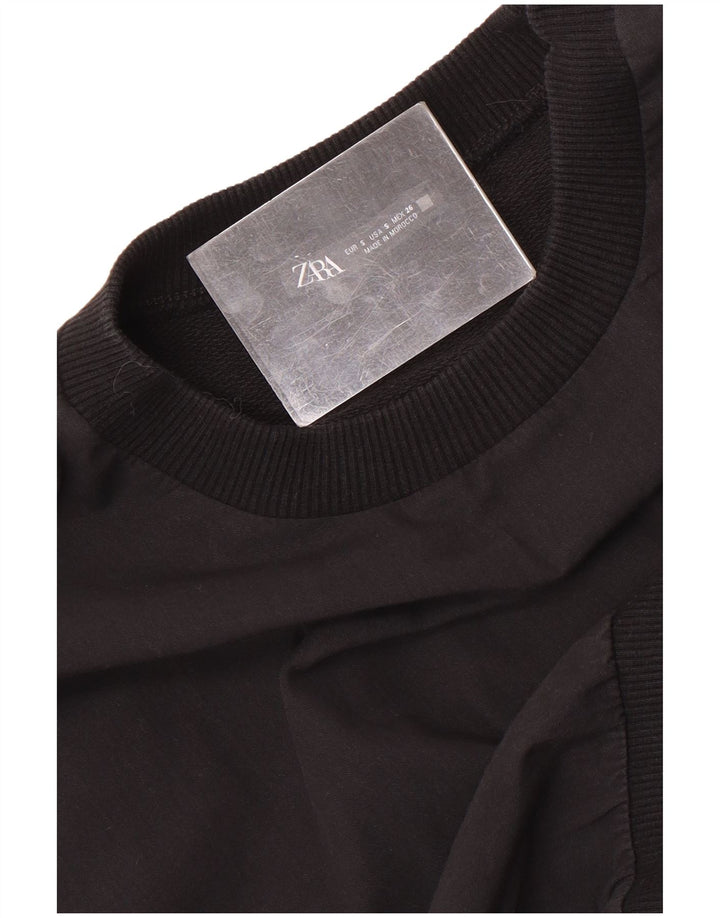 Bluza damska Zara Crop Jumper UK 10 Small Black