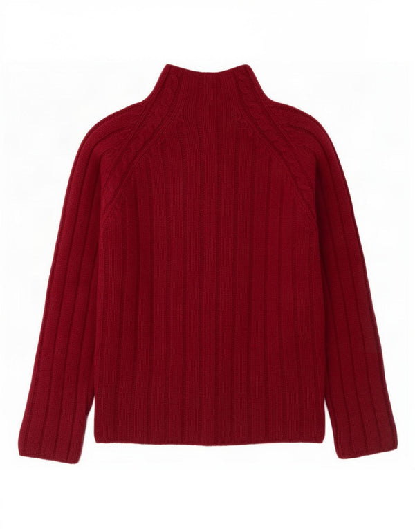 Damski sweter rozpinany Calvin Klein Jeans, zapinany na zamek, UK 14, średni burgund