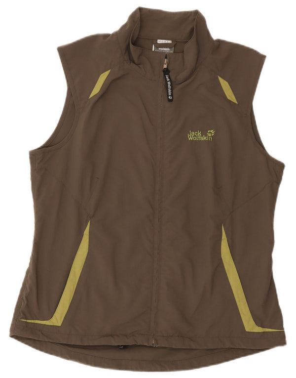 Damska kurtka dresowa bez rękawów Jack Wolfskin UK 14/16, duża brązowa