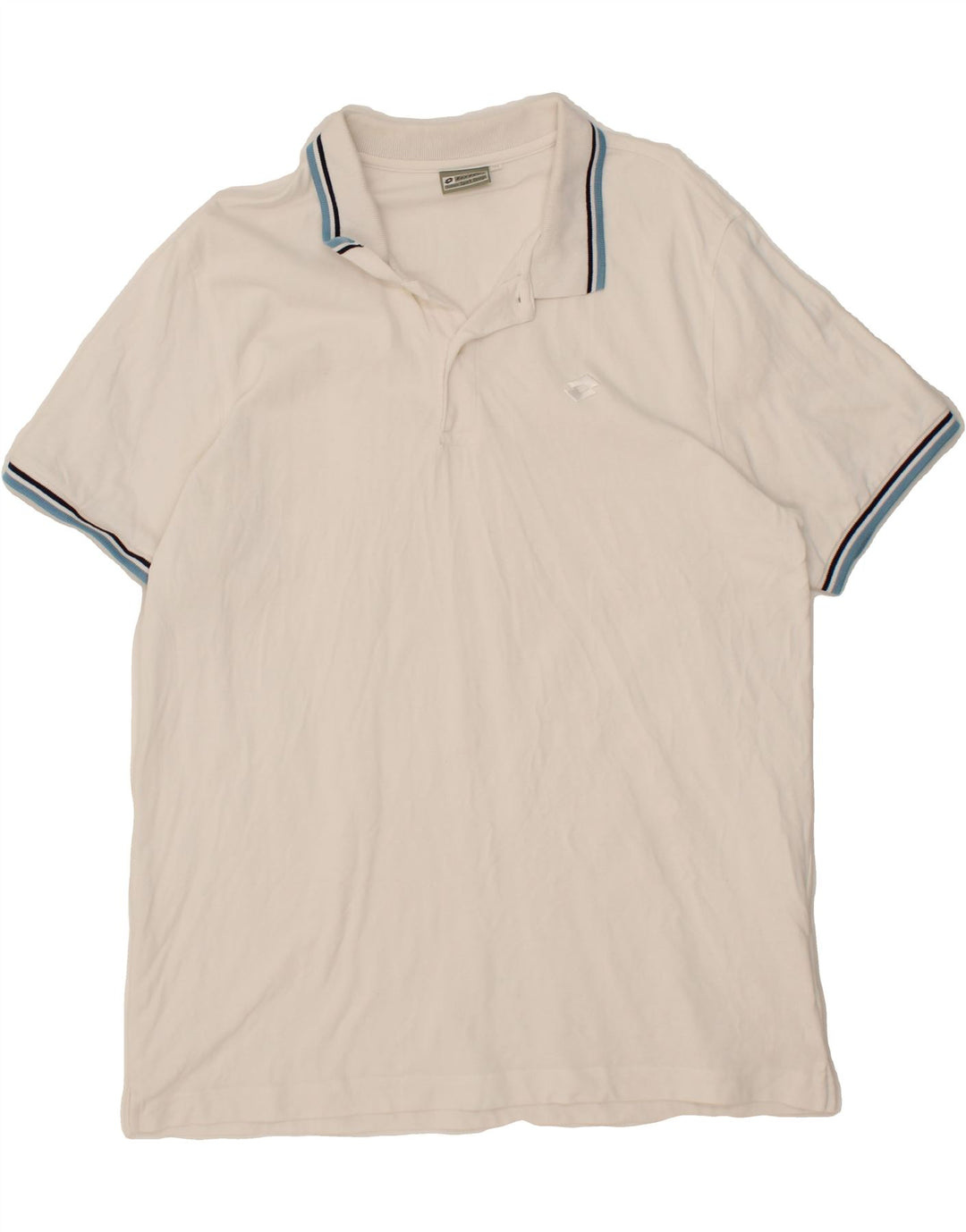 LOTTO Mens Polo Shirt 2XL White Cotton Vintage Lotto and Second-Hand Lotto from Messina Hembry 