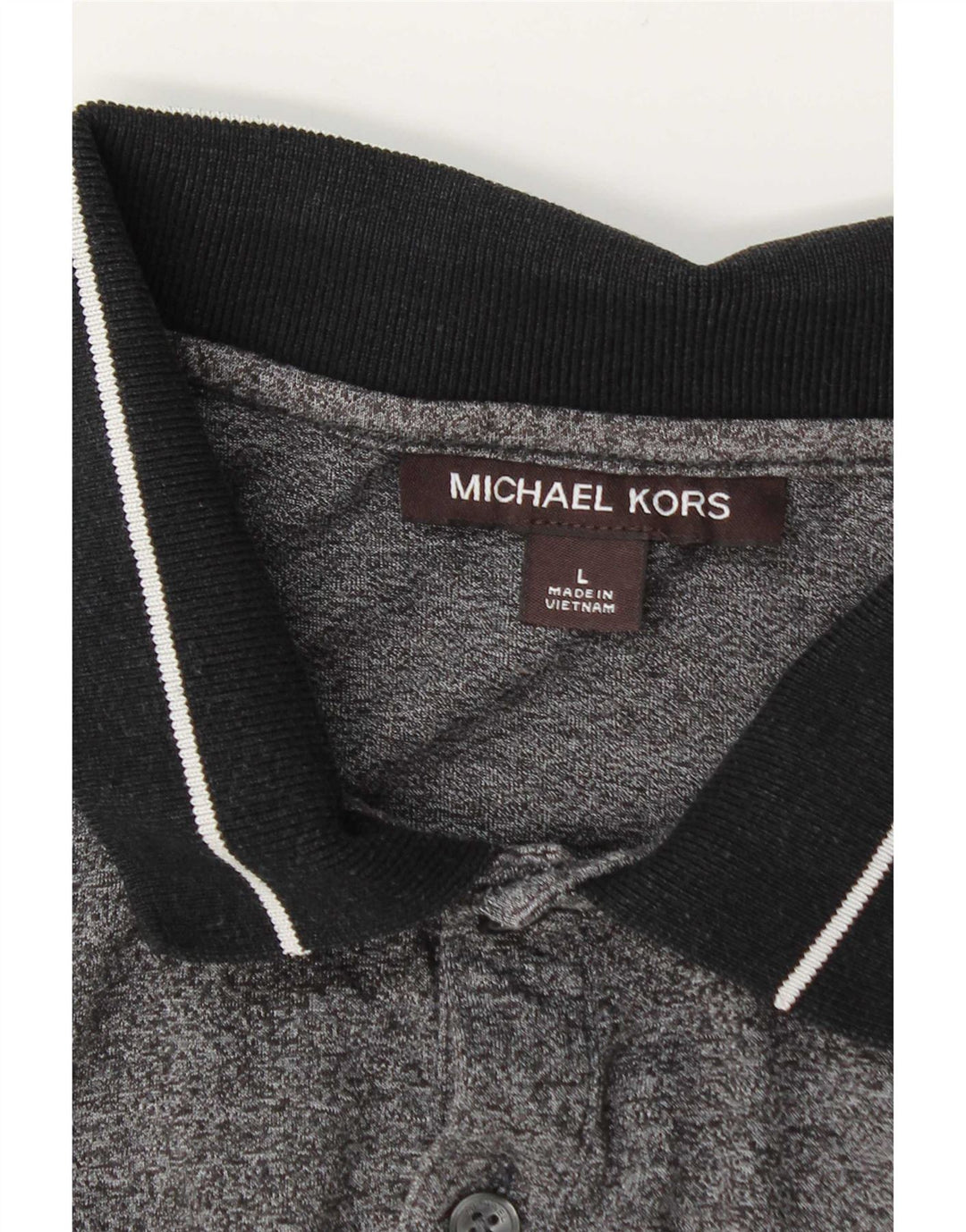 Męska koszulka polo Michael Kors, duża, szara, nakrapiana