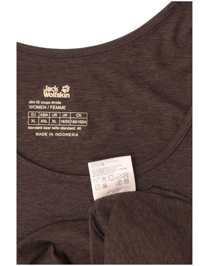 Damska kamizelka Jack Wolfskin UK 18/20 XL, szary poliester