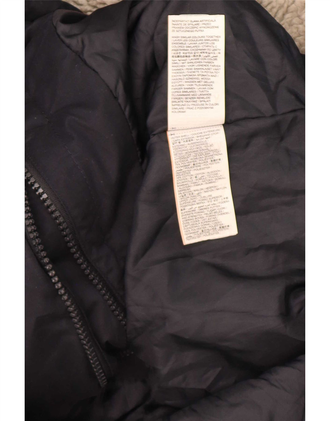 Męska wysoka kurtka parka Superdry z kapturem, UK 42 XL, granatowa, poliester