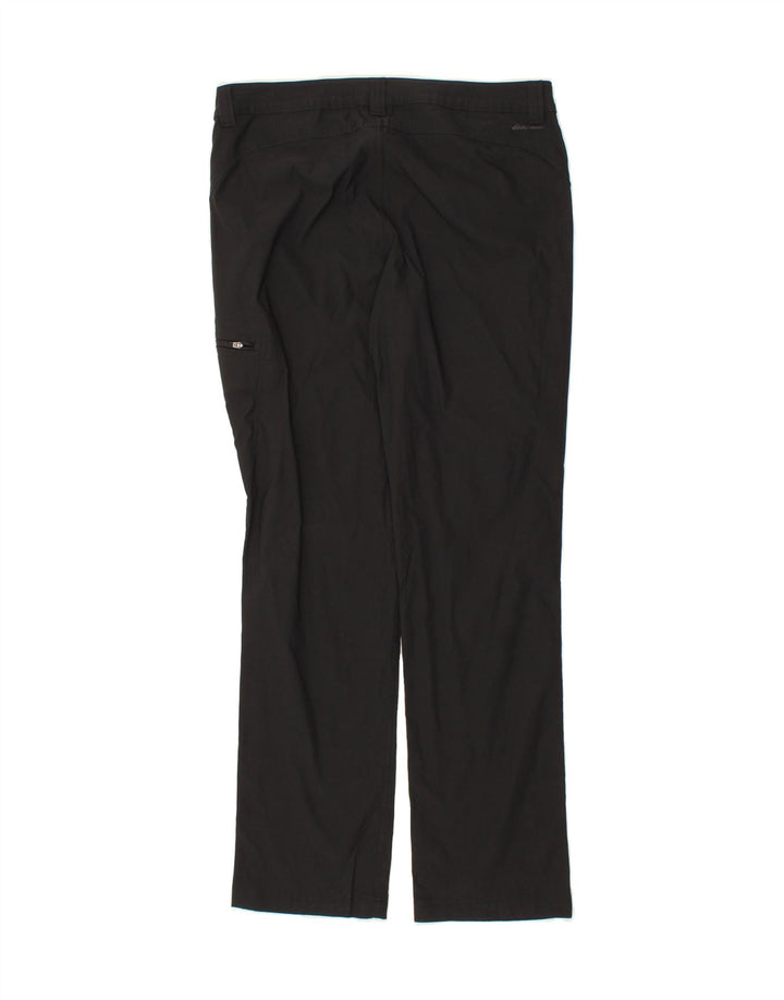 EDDIE BAUER Womens Straight Cargo Trousers US 12 Large W32 L31 Black Vintage Eddie Bauer and Second-Hand Eddie Bauer from Messina Hembry 
