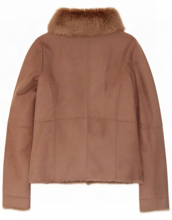 Kurtka damska Open Sherpa Oasis UK 10 Small Brown Poliester