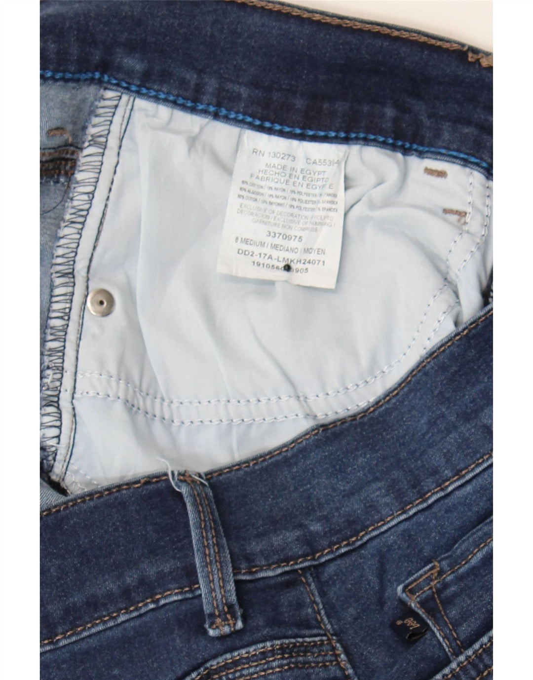 LEE Womens Easy Fit Capri Jeans Medium W30 L23 Navy Blue Cotton Vintage Lee and Second-Hand Lee from Messina Hembry 
