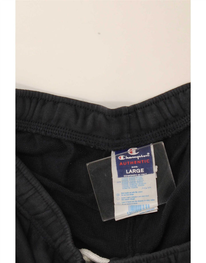 Champion Mens Sport Shorts Large Navy Blue Cotton