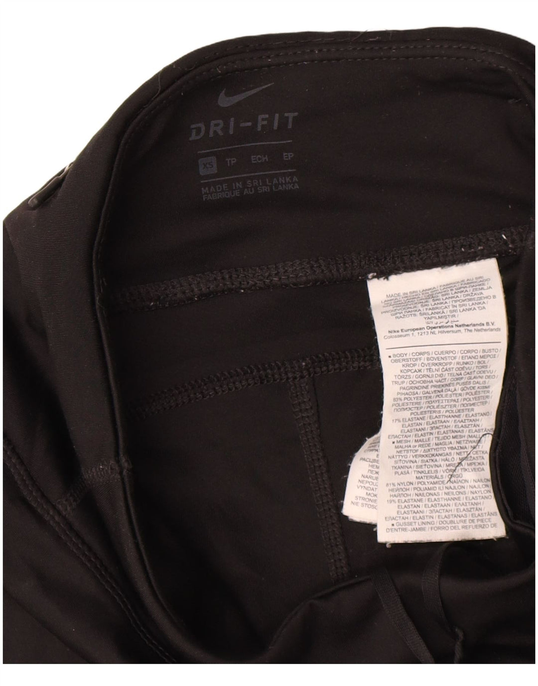 Damskie legginsy Nike Dri Fit UK 6 XS, czarny poliester