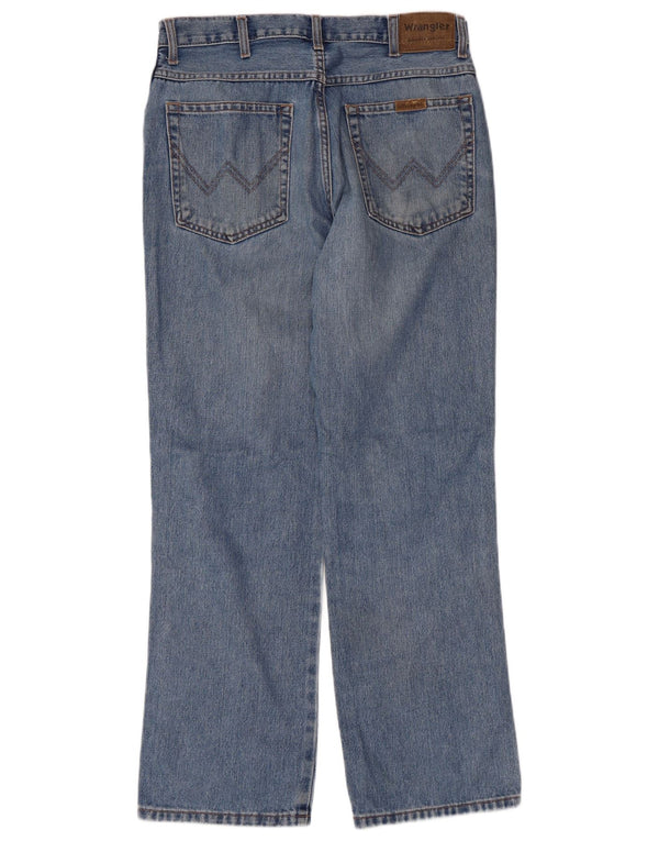 Męskie proste dżinsy WRANGLER W32 L30, niebieskie, bawełniane