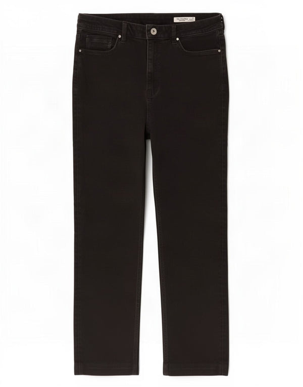 Marks & Spencer Damskie The Sophia Straight Jeans UK 16 Duże W32 L29 Czarne