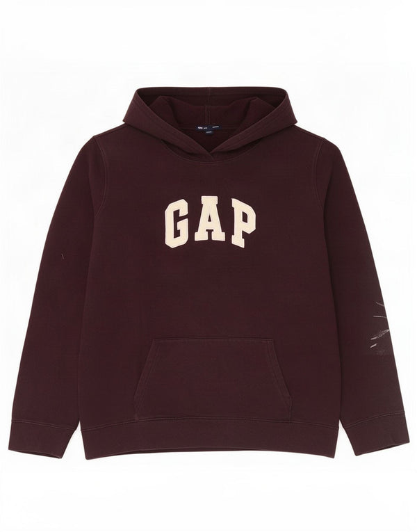 Damski sweter z kapturem i grafiką Gap UK 16, duży, brązowy, bawełniany
