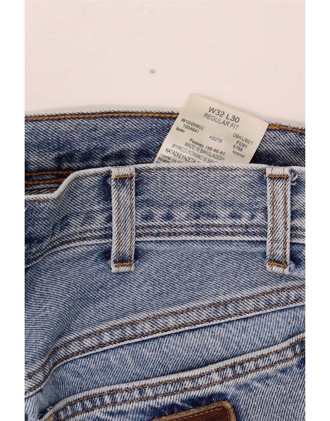 Męskie jeansy Wrangler o prostym kroju W32 L30, niebieskie, bawełniane