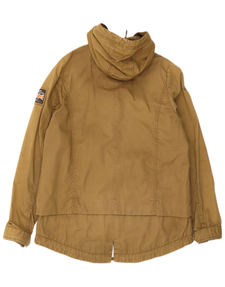 Damska kurtka parka z kapturem Superdry UK 14, średnia bawełna khaki