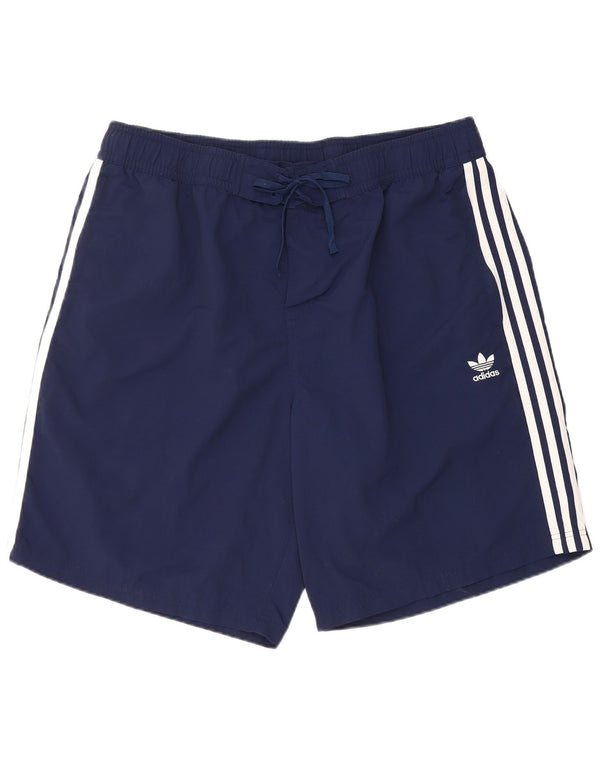 Męskie spodenki kąpielowe Adidas XL granatowe, poliestrowe