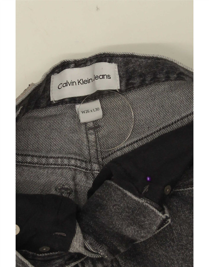 Damskie jeansy Calvin Klein z szeroką nogawką W26 L28 szare