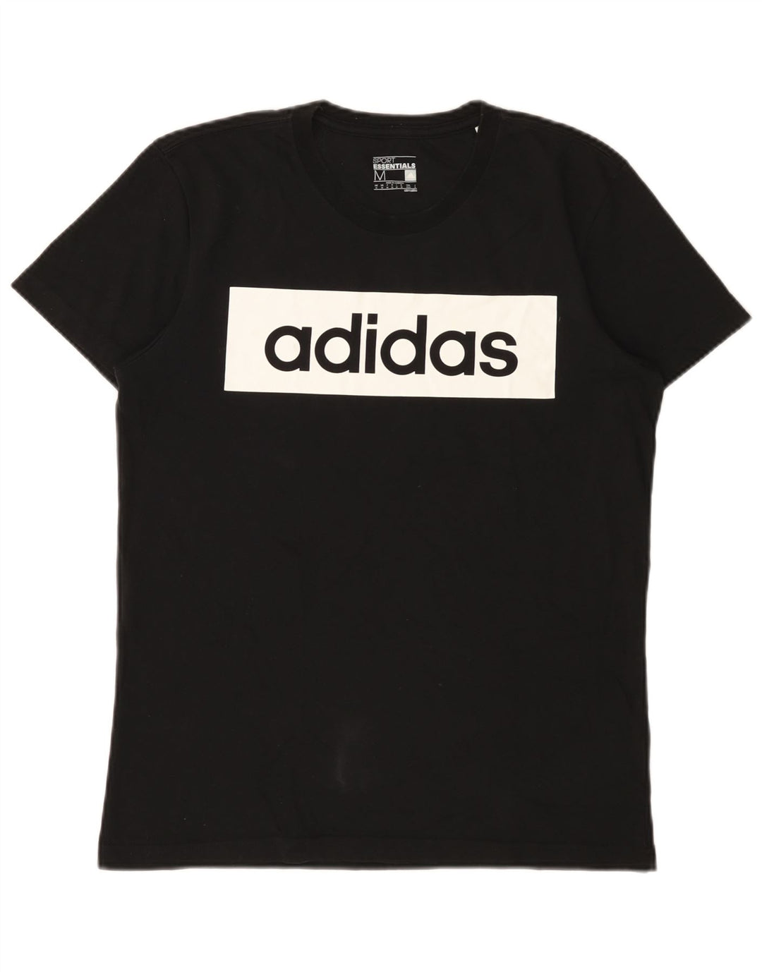 Męska koszulka Adidas Climalite z grafiką, średnia, czarna bawełna
