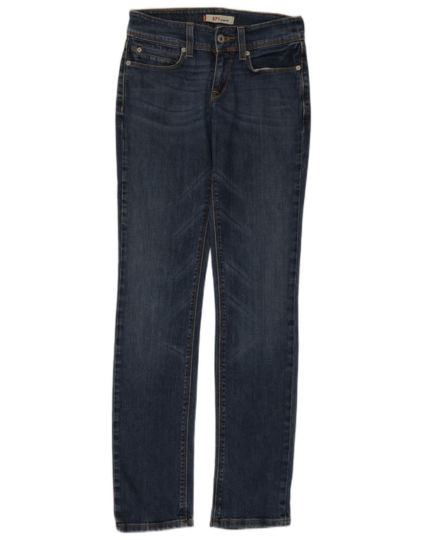 Damskie jeansy Levi's 571 Slim W27 L34 Niebieskie bawełniane